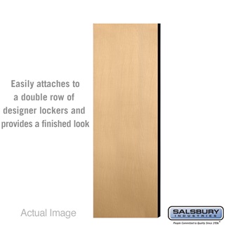 33335DE-MAP 6 ft. x 21 in. Double End Side Panel for Designer Wood Locker without Sloping Hood, Maple