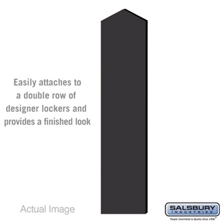 33339DE-BLK 6 ft. x 15 in. Double End Side Panel for Designer Wood Locker with Sloping Hood, Black