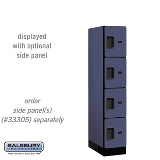 34151BLU 12 in. Four Tier Designer Wood Locker, Blue - 1 x 5 ft. x 21 in.
