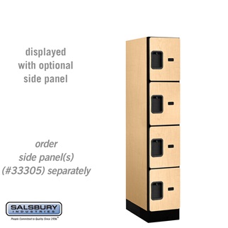 34151MAP 12 in. Four Tier Designer Wood Locker, Maple - 1 x 5 ft. x 21 in.