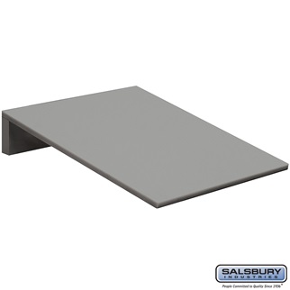 44452GRY 15 x 3.25 x 18 in. 1 Wide Sloping Hood for Extra Wide Heavy Duty Plastic Locker, Gray
