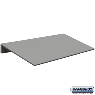 44453GRY 36 x 3.25 x 18 in. 3 Wide Sloping Hood for Heavy Duty Plastic Locker, Gray