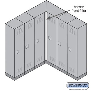 44464TAN 3 x 72 x 4.5 in. Front Filler Vertical Corner for Heavy Duty Plastic Locker, Tan
