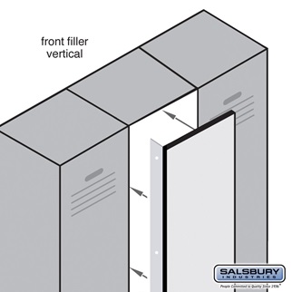 44465BLU 15 in. Vertical Front Filler for Heavy Duty Plastic Locker, Blue