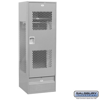 72024GY-A 24 in. x 6 ft. x 24 in. Vented Gear Metal Locker, Gray - Assembled
