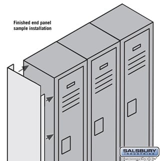 5 ft. x 12 in. Finished End Panel for Metal Locker, Blue