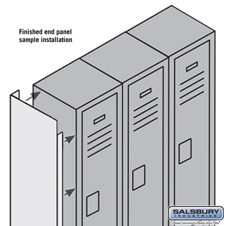 5 ft. x 12 in. Finished End Panel for Metal Locker, Gray
