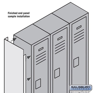 77361TN 6 ft. x 21 in. Finished End Panel for Metal Locker, Tan