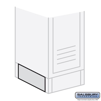 21 in. End Base for Lockers, Gray