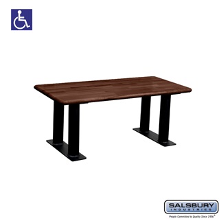 77781-ADA-DRK 42 in. Wood ADA Locker Bench, Dark Finish