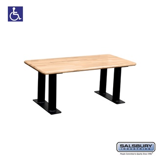 77781-ADA-LGT 42 in. Wood ADA Locker Bench, Light Finish