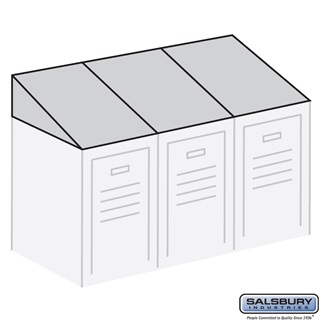77791GY Sloping Hood for Up to Lockers, Gray - 18 x 21 in.