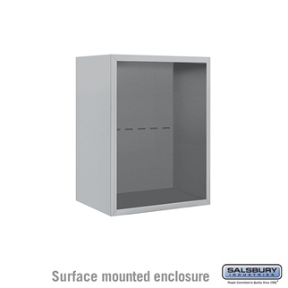 3806S-ALM Surface Mounted Enclosure for 3706 Single Column Unit, Aluminum - 17.5 x 24.625 x 17.5 in.