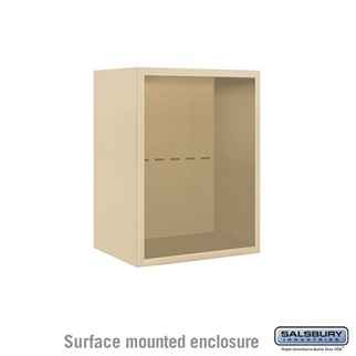 3806S-SAN Surface Mounted Enclosure for 3706 Single Column Unit, Sandstone - 17.5 x 24.625 x 17.5 in.