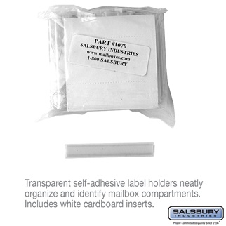 Picture of Salsbury 1070 Label Holders&#44; 3 x 0.5 x 0.125 in. - Pack of 50