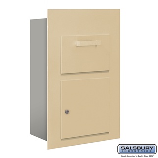 3600C5-SFU Collection Unit for 5 Door High 4B Plus Mailbox Units - Front Loading - USPS Access, Sandstone