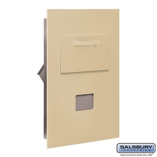 3600C5-SRU Collection Unit for 5 Door High 4B Plus Mailbox Units - Rear Loading - USPS Access, Sandstone