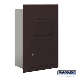 3600C5-ZFU Collection Unit for 5 Door High 4B Plus Mailbox Units - Front Loading - USPS Access, Bronze