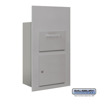 3600C6-ARU Collection Unit for 6 Door High 4B Plus Mailbox Units - Rear Loading - USPS Access, Aluminum