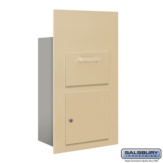 3600C6-SFP Collection Unit for 6 Door High 4B Plus Mailbox Units - Front Loading - Private Access, Sandstone