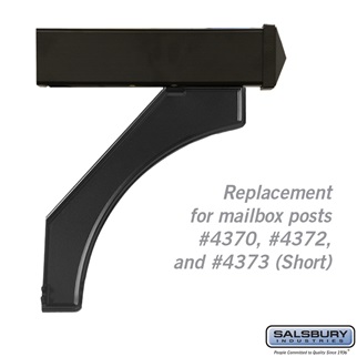 4377BLK Arm Kit - Replacement for Deluxe Post for 1 Roadside Mailbox, Black