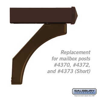 Arm Kit - Replacement for Deluxe Post for 1 Designer Roadside Mailbox, Bronze