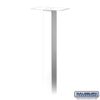 4385WHT Standard Pedestal - In-Ground Mounted for Roadside Mailbox, Mail Chest & Mail Package Drop, White