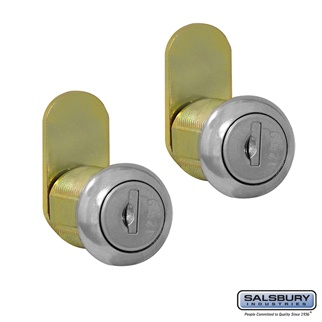 4390 Lock Set - 2 Standard Replacement Locks Keyed Alike for Roadside Mailbox Mail Chest & Mail Package Drop with 2 Keys Each -  Salsbury