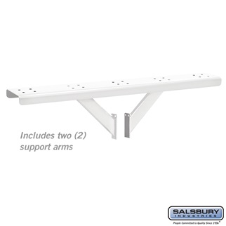 4885WHT Spreader - 5 Wide with 2 Supporting Arms for Rural Mailboxes & Townhouse Mailboxes, White