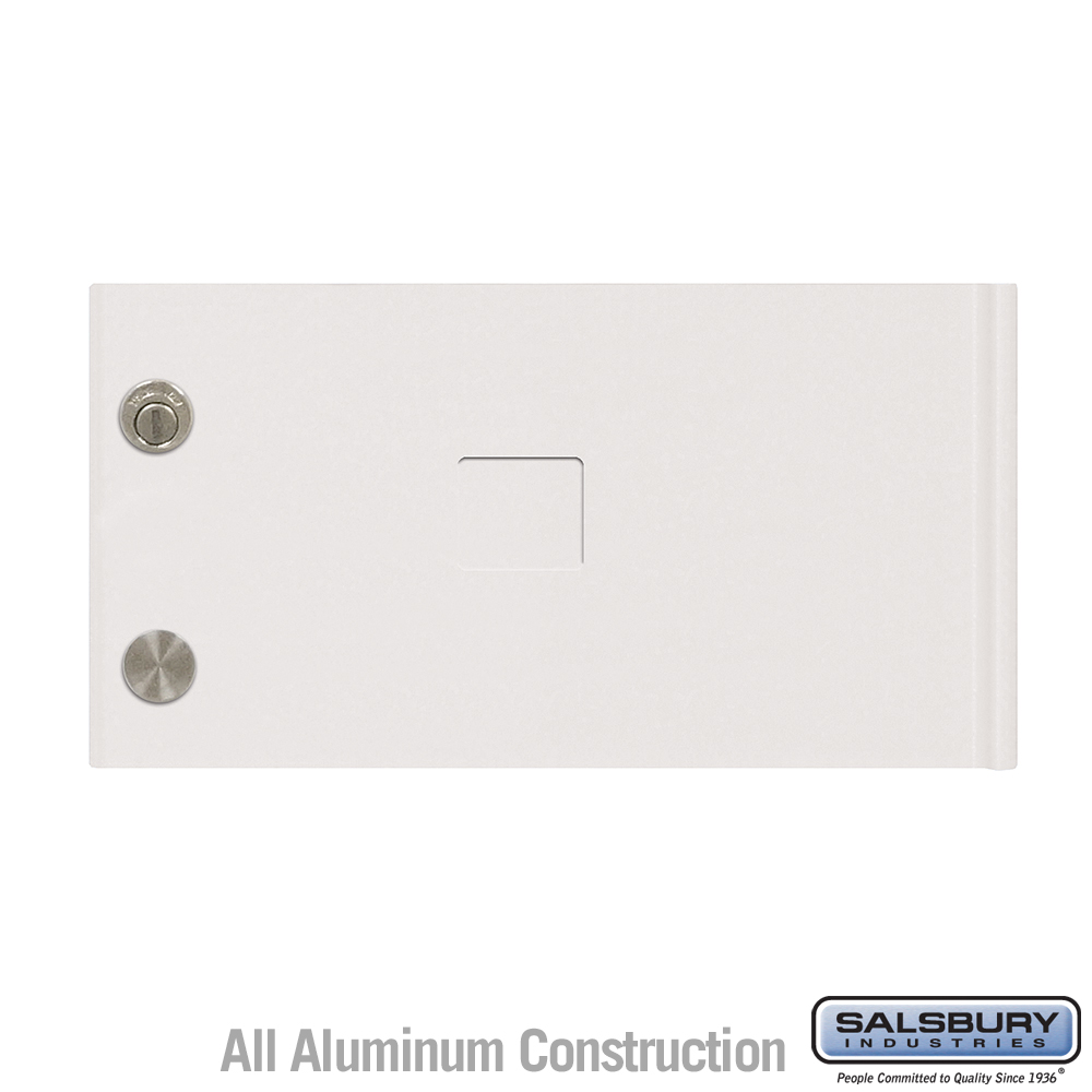 3356WHT 12.75 x 6.75 x 0.25 in. Replacement Door & Lock - Standard C Size for Cluster Box Unit with 3 Keys, White