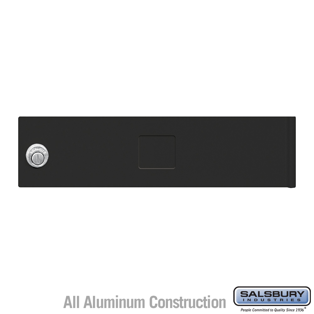 12.75 x 3.25 x 0.25 in. Replacement Door & Lock - Standard MB1 Size for 4C Horizontal Mailbox with 3 Keys, Black