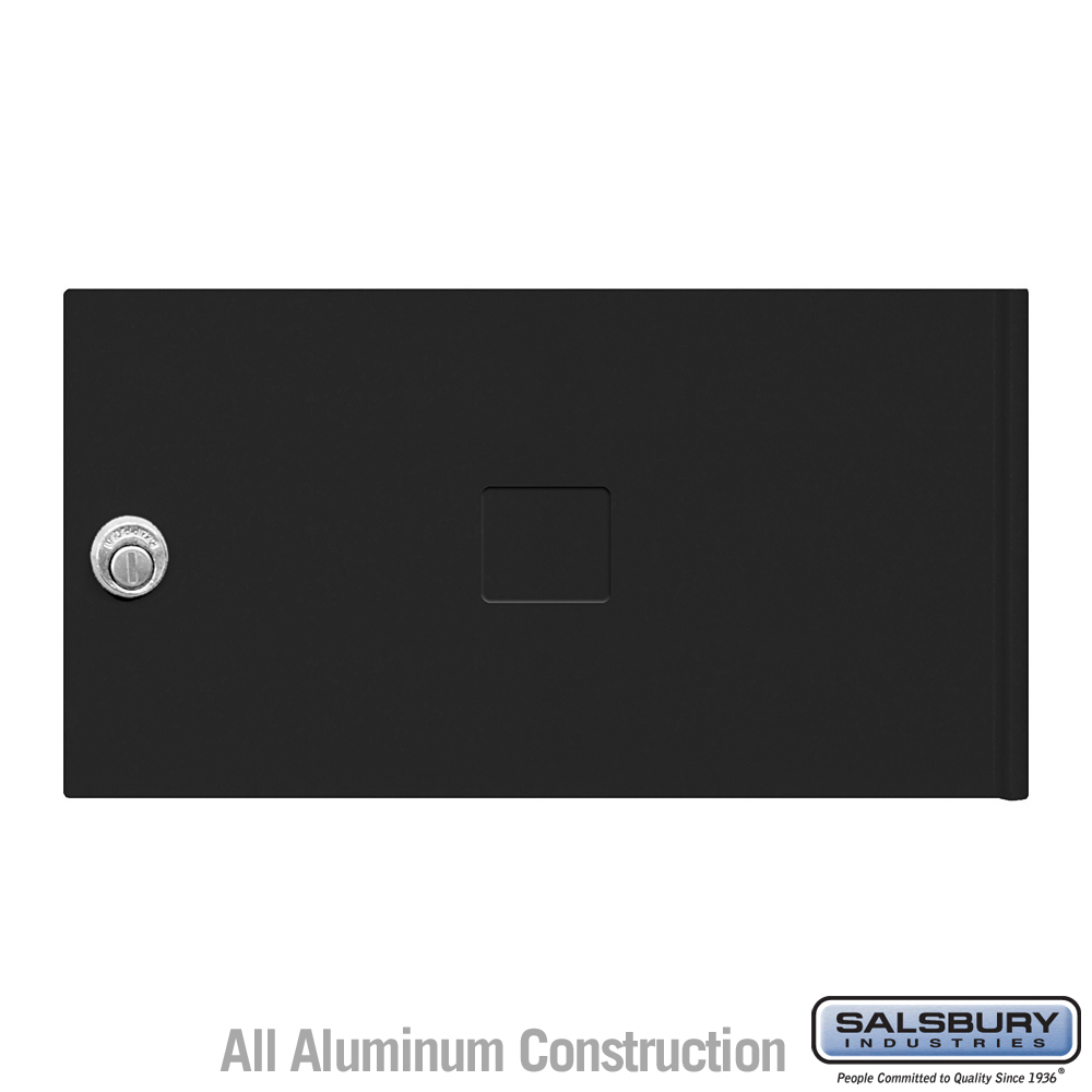 12.75 x 6.75 x 0.25 in. Replacement Door & Lock - Standard MB2 Size for 4C Horizontal Mailbox with 3 Keys, Black