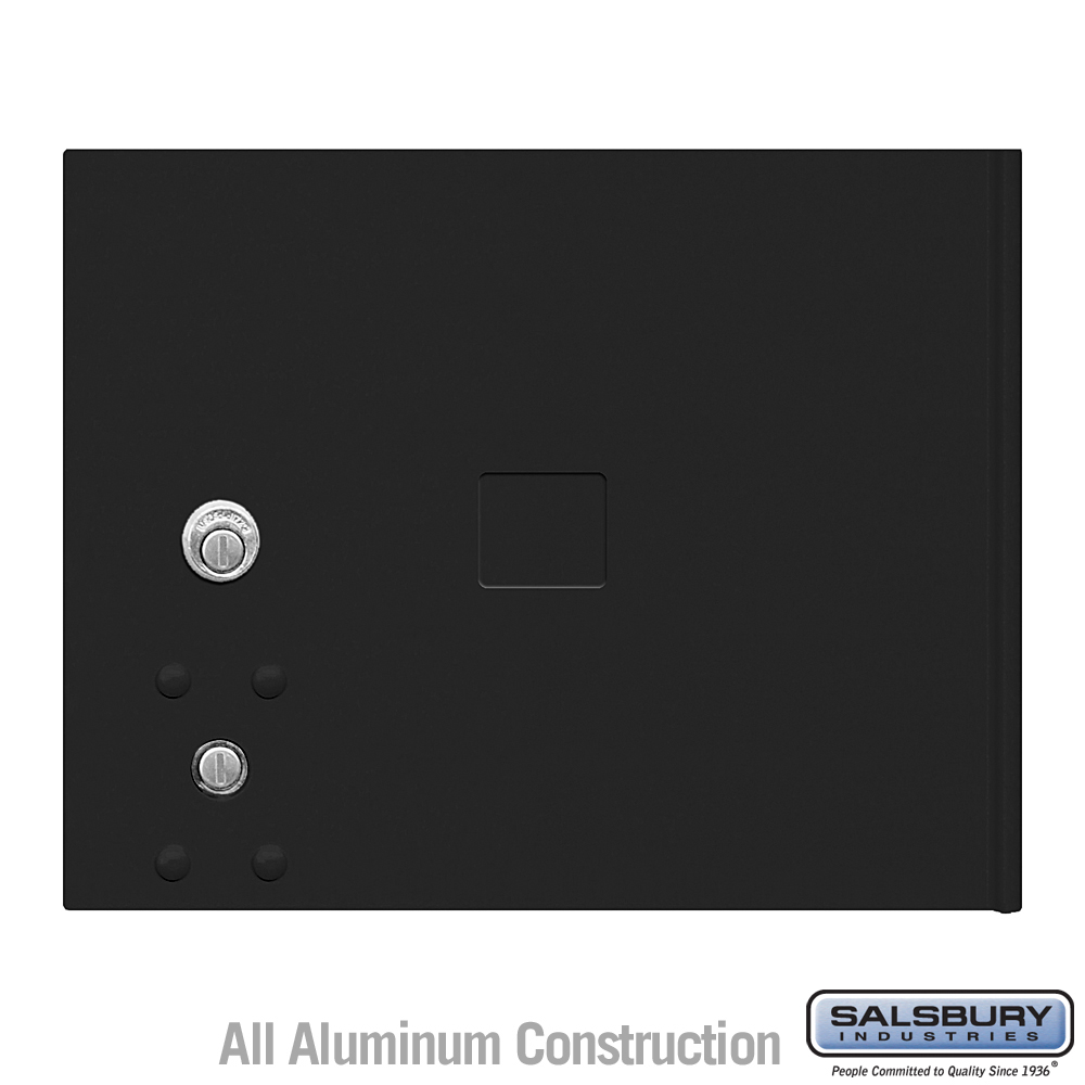 12.75 x 10.25 x 0.25 in. Replacement Parcel Locker - Door & Tenant Lock for Standard 3 High PL3 4C Horizontal Parcel Locker with 3 Keys, Black