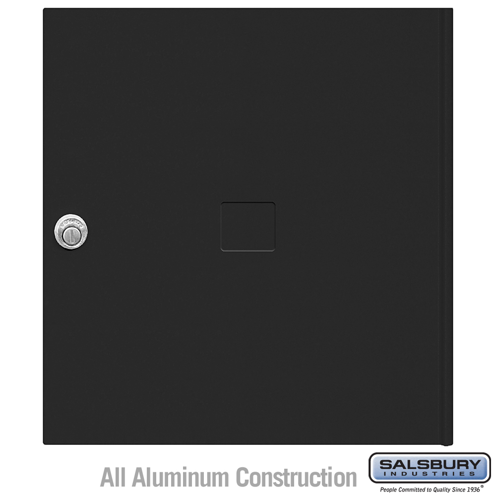 12.75 x 13.75 x 0.25 in. Replacement Door & Lock - Standard MB4 Size for 4C Horizontal Mailbox with 3 Keys Black, Black
