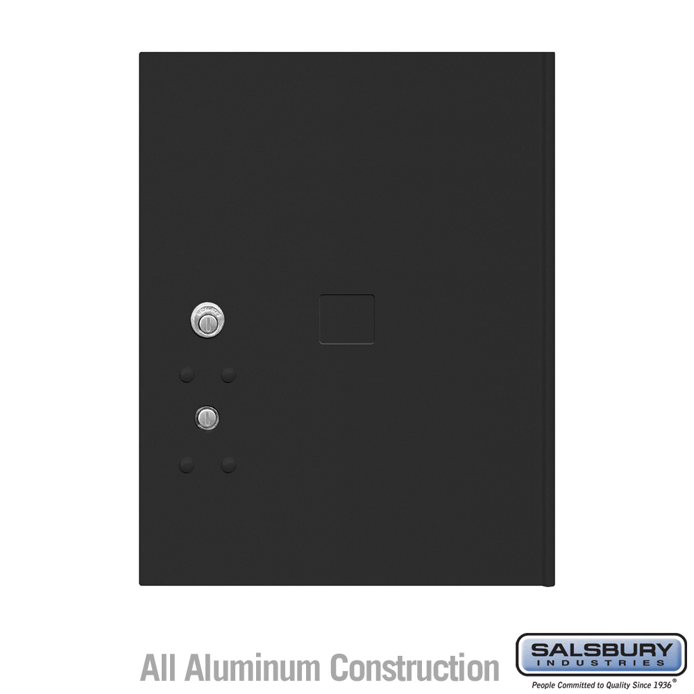 12.75 x 17.25 x 0.25 in. Replacement Parcel Locker - Door & Tenant Lock for Standard 5 High PL5 4C Horizontal Parcel Locker with 3 Keys, Black