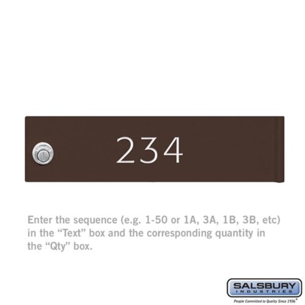 3368BRZ Custom Door Engraving Cluster Box Unit & CBU Parcel Locker Door, Bronze - Regular