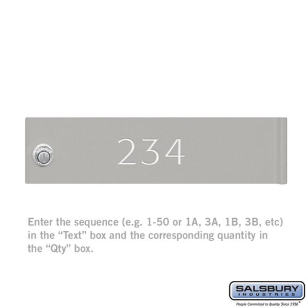 3368GRY Custom Door Engraving Cluster Box Unit & CBU Parcel Locker Door, Gray - Regular