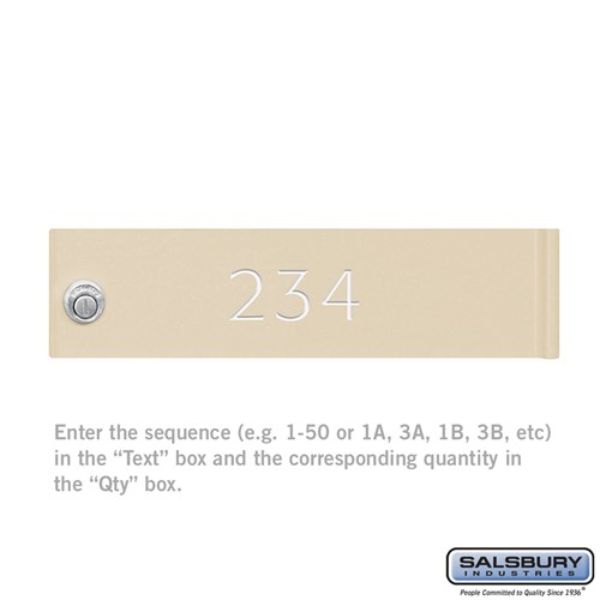 3368SAN Custom Door Engraving Cluster Box Unit & CBU Parcel Locker Door, Sandstone - Regular