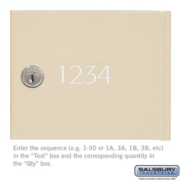 3668SAN Custom Door Engraving for 4B Plus Horizontal Mailbox Door, Sandstone - Regular