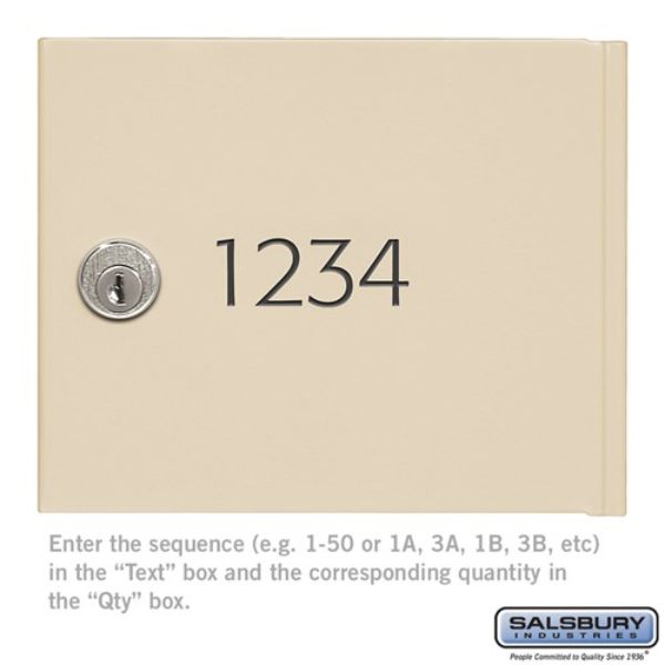 3674SAN Custom Door Engraving Black Filled for Sandstone 4B Plus Horizontal Mailbox Door