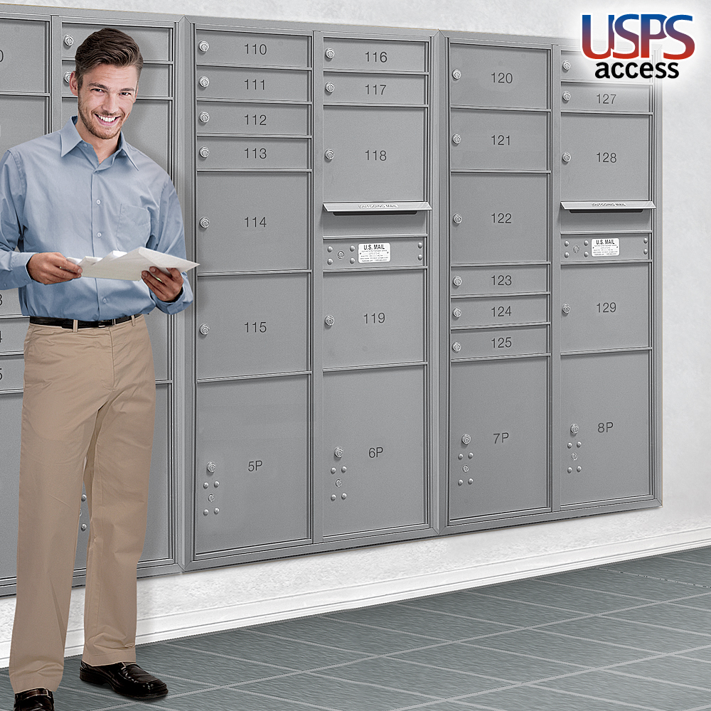 3700C-U 4C Custom Horizontal Front & Rear Loading Mailboxes