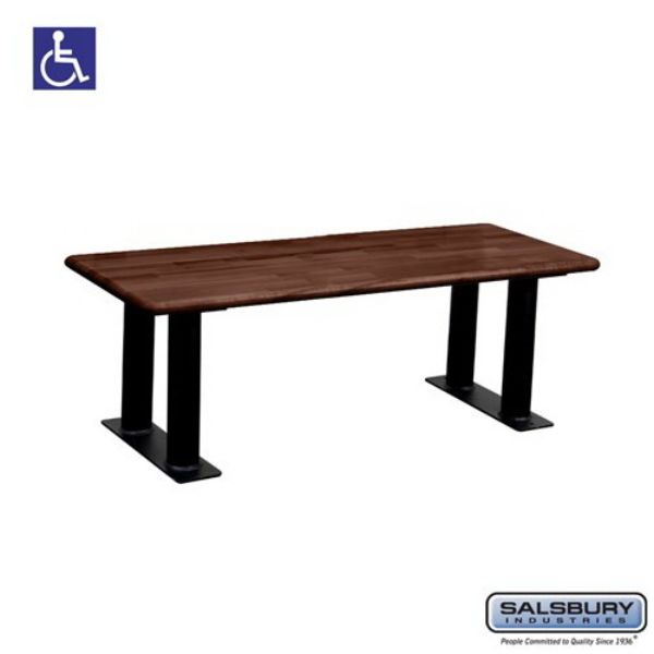 77782-ADA-DRK 48 in. Wide Wood ADA Locker Bench, Dark Finish