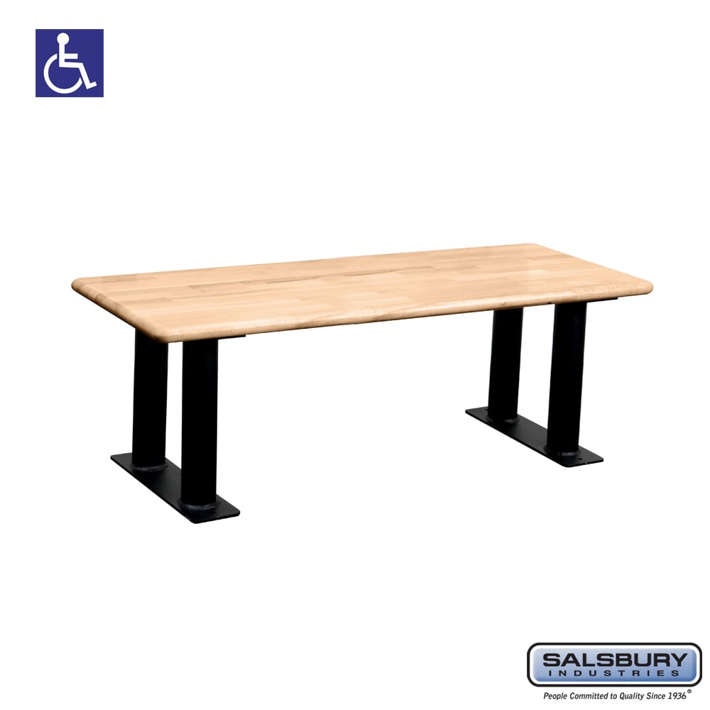 77782-ADA-LGT 48 in. Wide Wood ADA Locker Bench, Light Finish