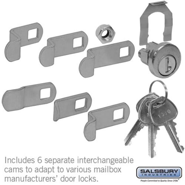 1195-5 Universal Locks for CBU & NDCBU Pedestal Style Mailbox Door with 3 Keys Per Lock - Pack of 5