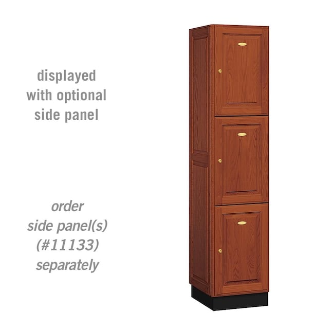 13168MED 16 in. Wide 1, Wide & 6 ft. High, 18 in. Deep Triple Tier Solid Oak Executive Wood Locker, Medium Oak -  Salsbury Industries