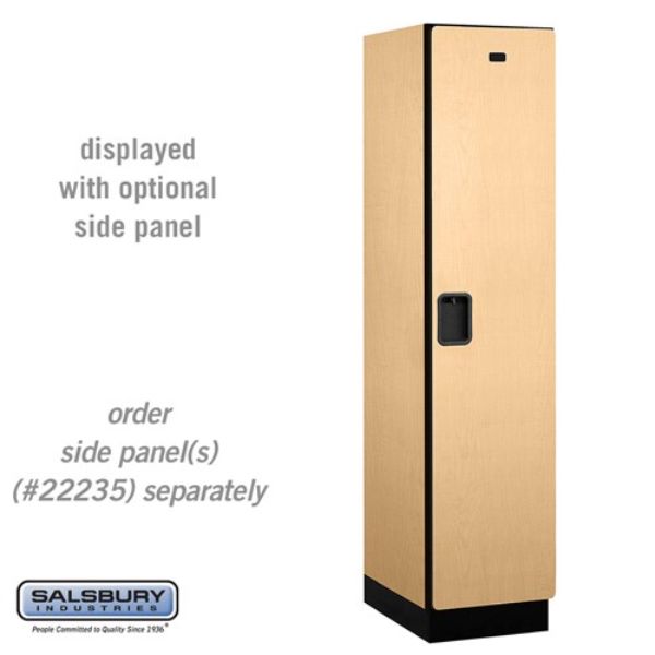 18-21161MAP 18 in. Wide Single Tier Designer Wood Locker, Maple - 1 x 6 ft. x 21 in.