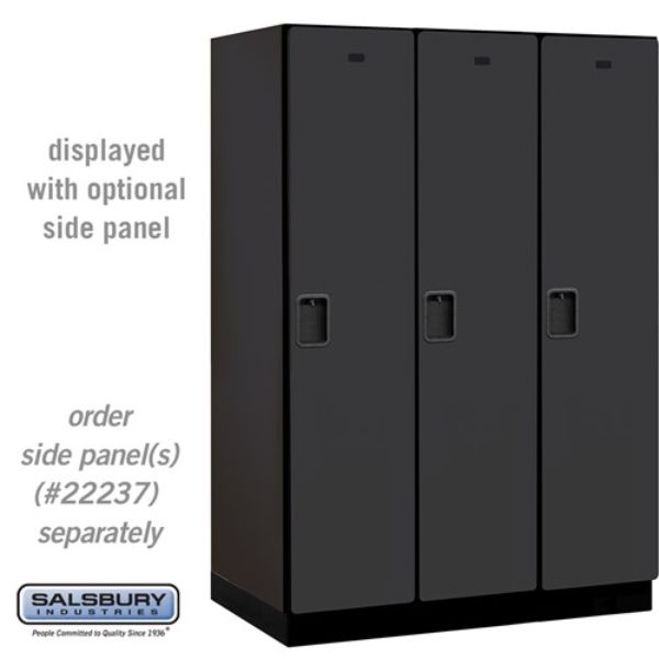 18-21364BLK 18 in. Wide Single Tier Designer Wood Locker, Black - 3 x 6 ft. x 24 in.
