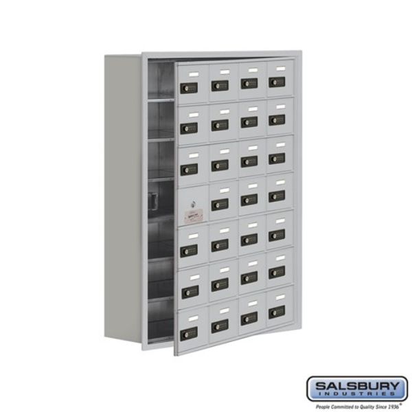 19178-28ARC Recessed Mounted Cell Phone with 28 A Doors 27 Usable in Resettable Combination Locks Storage Locker
