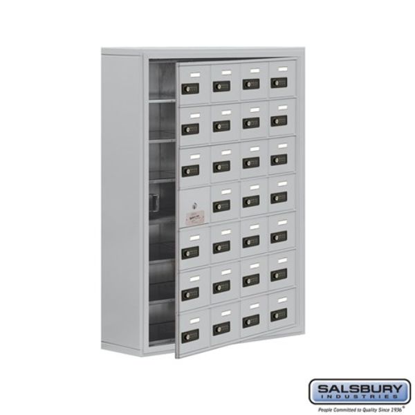 19178-28ASC Surface Mounted Cell Phone with 28 A Doors 27 Usable in Resettable Combination Locks Storage Locker