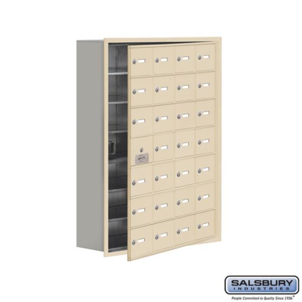 19178-28SRK Recessed Mounted with 28 A Doors 27 Usable in Sandstone Cell Phone Locker